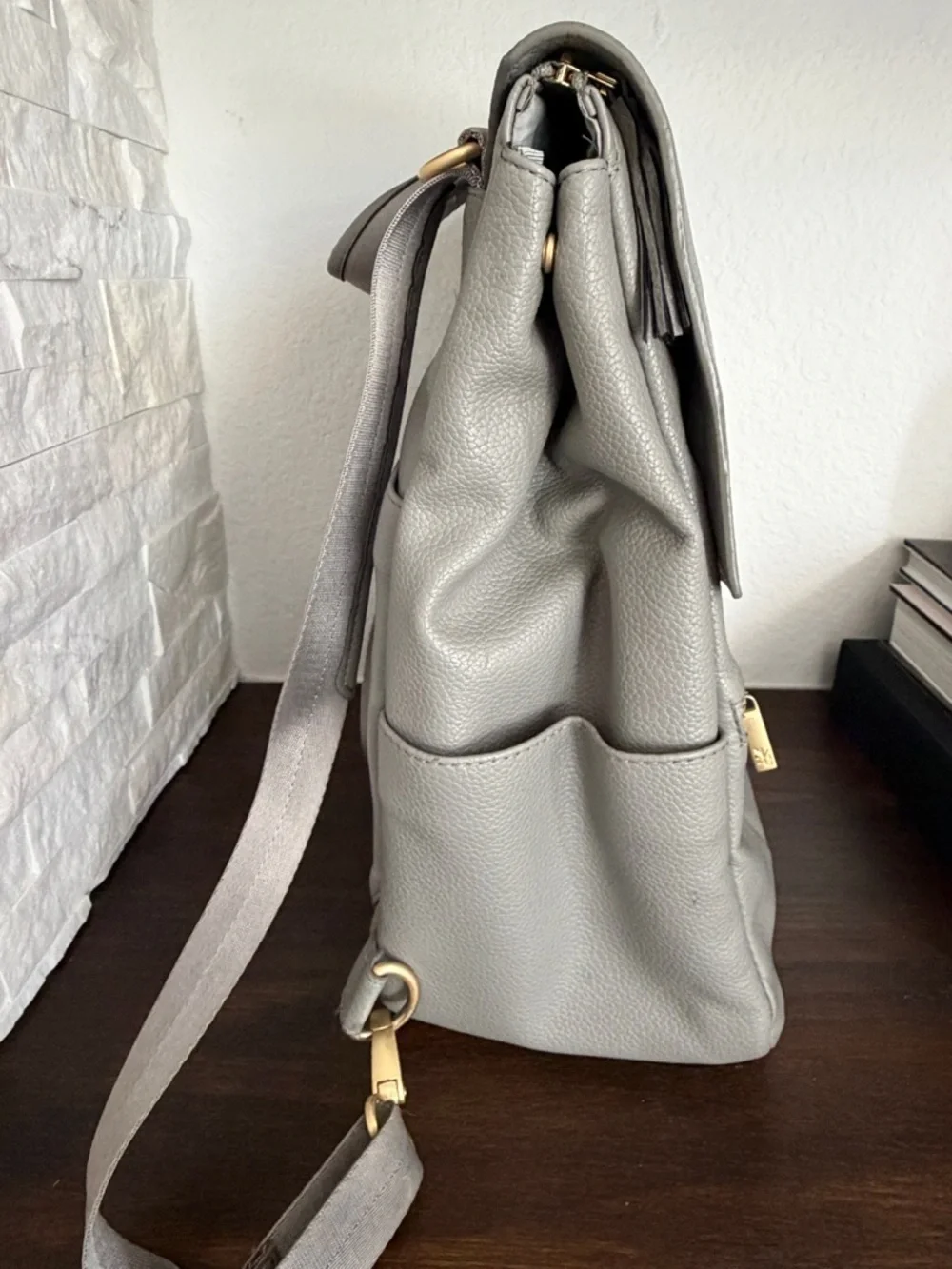 Freshly Picked‎ Classic Diaper Bag-Stone